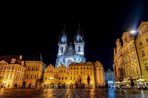 prag altstadtplatz nachtansicht foto