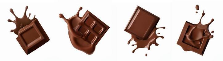 Schokoladenspritzer-Set. foto