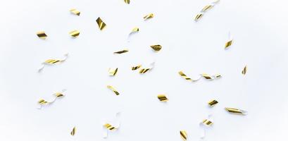 abstraktes goldenes konfetti für rahmen, kopierraum und hintergrund foto