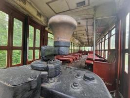 alte New Yorker Straßenbahn roter Wagen 1939 foto