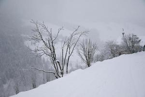 Winterlandschaft in den österreichischen Alpen foto