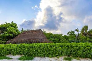 Palapa Roof Resort am tropischen Strand Playa del Carmen Mexiko. foto