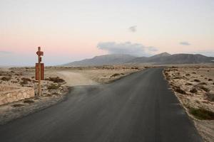 Straße in der Wüste foto