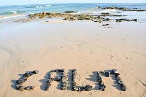 Verlassener Sandstrand foto