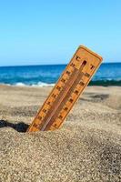 Thermometer am Strand foto