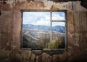 alte Fenster und Grunge-Textur foto