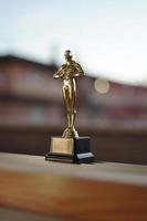 rom, italien 31. januar 2023 oscar statue gold award foto