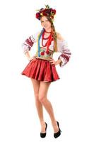 Frau in der ukrainischen Nationaltracht foto