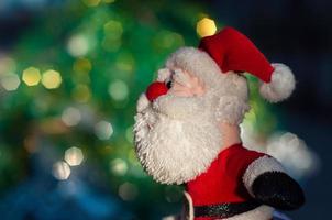 Tuch Weihnachtsmann auf einem unscharfen Hintergrund foto