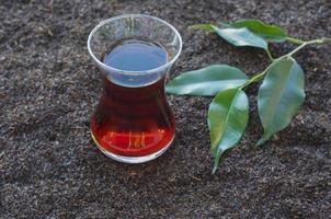 Tee im türkischen Becherglas foto