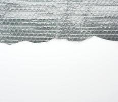 Fragment einer transparenten Folie mit Luft für den Transport foto