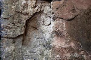 Nahaufnahme einer Granit- und Steinwandstruktur in hoher Auflösung. foto