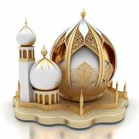Illustration der Ramadan-Kareem-Dekoration, 3D-Darstellung foto