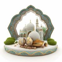 Abbildung Ramadan Kareem Dekoration 3D-Rendering foto