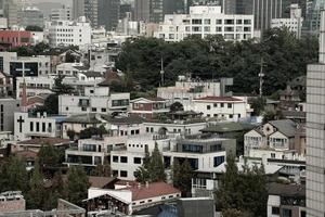 Wohnungslandschaft in Seoul, Korea foto