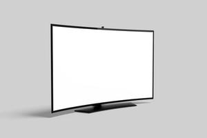 Foto leeres weißes Smart-TV-Bildschirmmodell