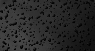 Wassertropfen auf schwarzem, dunklem Oberflächenstrukturhintergrund foto