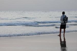 Strandangeln, traditionelles Angeln als Hobby foto