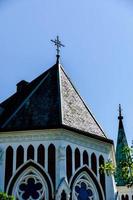 Dach einer alten Kirche foto