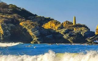 puerto escondido oaxaca mexiko 2023 extrem riesige große surferwellen strand la punta zicatela mexiko. foto