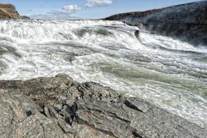 Gulfoss-Wasserfall in Island foto