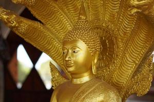 Makha Asanaha Visakha Bucha Day goldenes Buddha-Bild foto