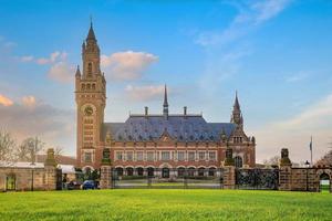 der internationale gerichtshof im friedenspalast den haag foto