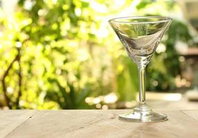 leeres Martini-Glas foto