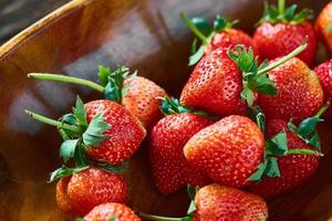 Nahaufnahme von Erdbeeren foto