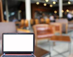 Laptop-Bildschirm Modell im Einkaufszentrum foto