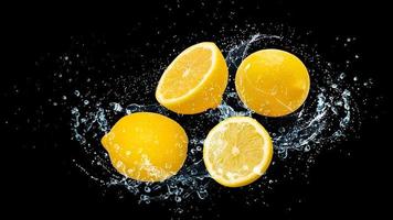 Zitronen mit Wasser foto