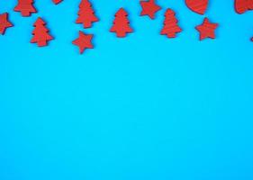 abstrakter blauer hintergrund mit weihnachtsdekor foto