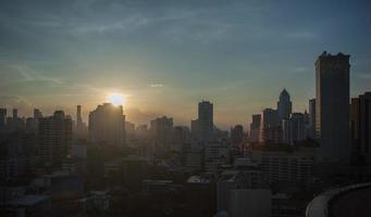 Sonnenuntergang in Bangkok City, Thailand foto