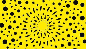 gelber Illustrationshintergrund mit vielen schwarzen Flecken foto