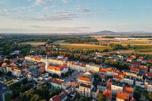 vorstadtviertel in europa stadt, luftbild foto