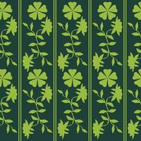 Bild eines Musters aus grünen Blumen und Blättern. foto