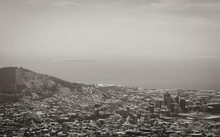 Panoramablick auf Kapstadt, Südafrika vom Tafelberg. foto