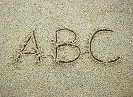 abc im Sand foto