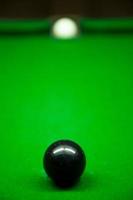 Snooker Bälle auf dem Tisch foto