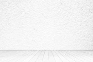 Weiß Stuck Zimmer mit Weiß hölzern Fußboden Hintergrund, geeignet zum Präsentation und Hintergrund. foto