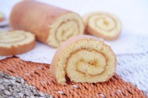 Kuchen mit köstlich Ananas Marmelade wie ein Hintergrund foto