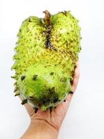 Soursop oder Grün Apfel auf ein Weiß Hintergrund. foto