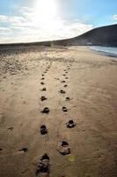 Verlassener Strand im Sommer foto