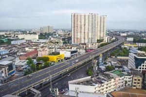 Aussicht von Wolkenkratzer im Bangkok, Thailand im das Morgen foto