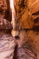 erodierte Klippe von Khazali Canyon, Wadi Rum, Jordan foto
