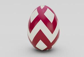 bunt Ostern Ei minimal 3d Rendern auf Weiß Hintergrund foto