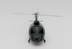 Hubschrauber, minimal 3d Rendern auf Weiß Hintergrund foto