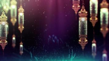 rotierend Ramadan Laterne 3d Hintergrund foto