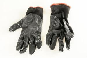 schwarz Leder Handschuhe foto