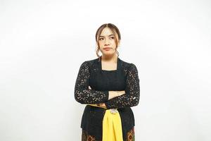 balinesisch Frau vermittelt ihr Verwechslung foto